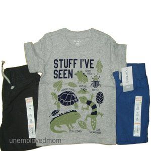 Boys Oufit Tee Shorts Frog Turtle Animal Short Pants Bottoms Top Shirt Toddler